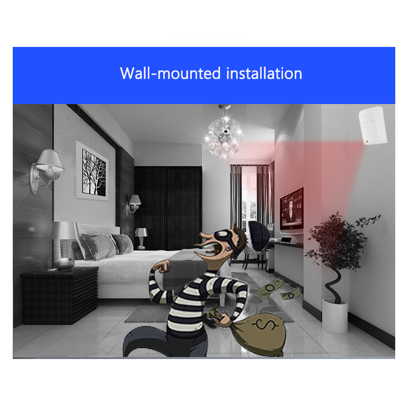Wide Angle Detection Household PIR Human Motion Sensor Wall-mounted Wired Infrared Detector Indoor Anti-pet Anti-theft Alarm