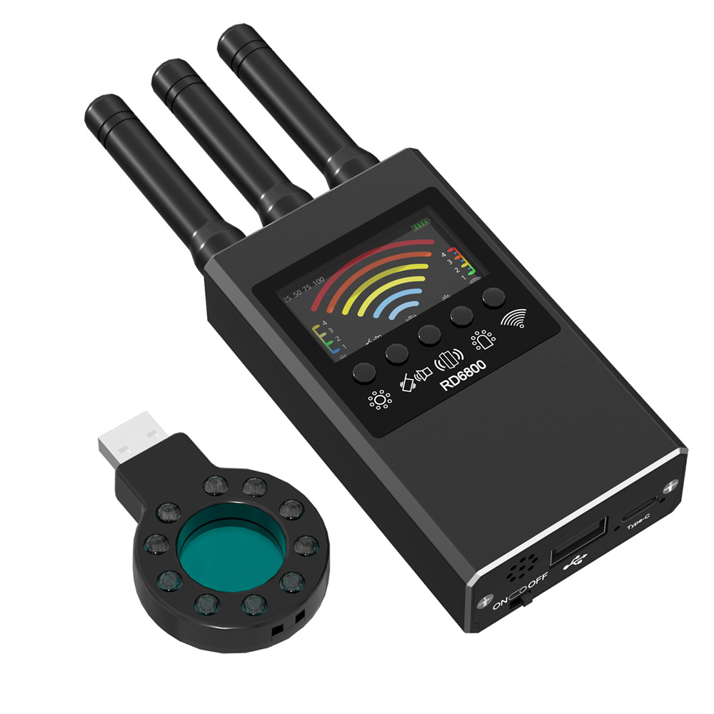 RD6800 Anti-Spy Hidden Camera Detector Multi-function GSM Audio Bug Finder GPS Tracker Lens Wireless RF Signal Detect Scanner