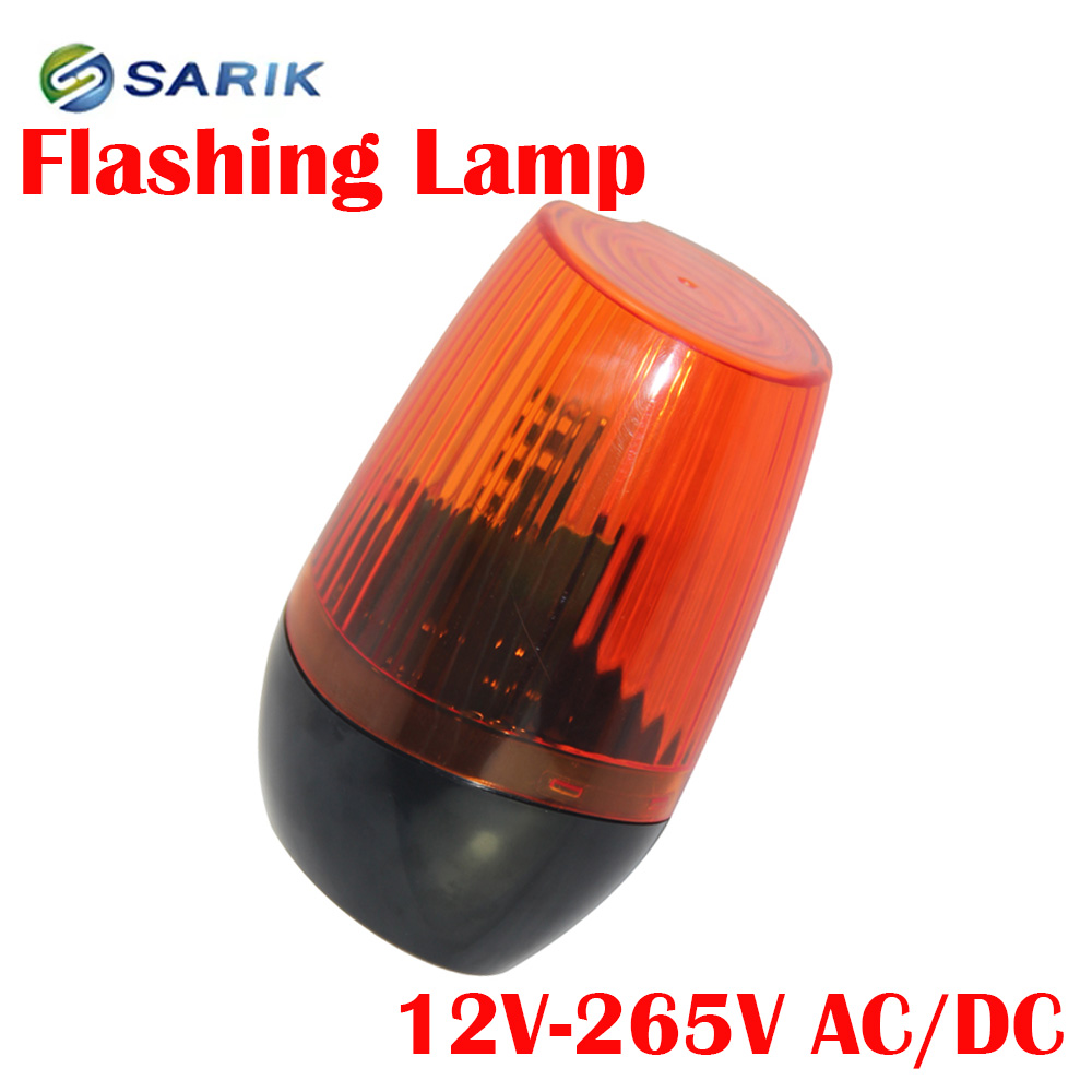 Gate Light Alarm 12V-265V AC/DC Red Led Flash for sliding &amp; swing gate