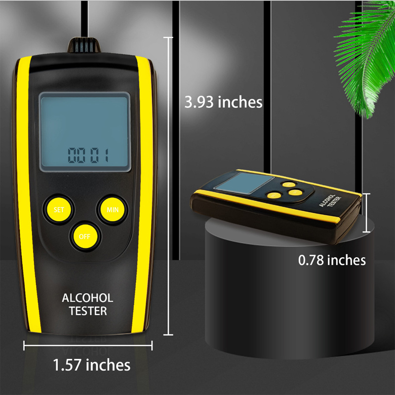 HT-611 Vehicle Mounted Alcohol Tester Contact Free Blowing Type Household Portable Alcohol Detector Driving Drinking Monitor