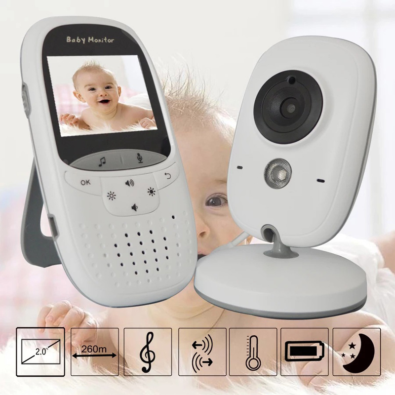 VB602 Portable Baby Monitor Two-way Talk Back Wireless Surveillance Cameras Little Kids Caregiver Auto Night Vision USB Charging