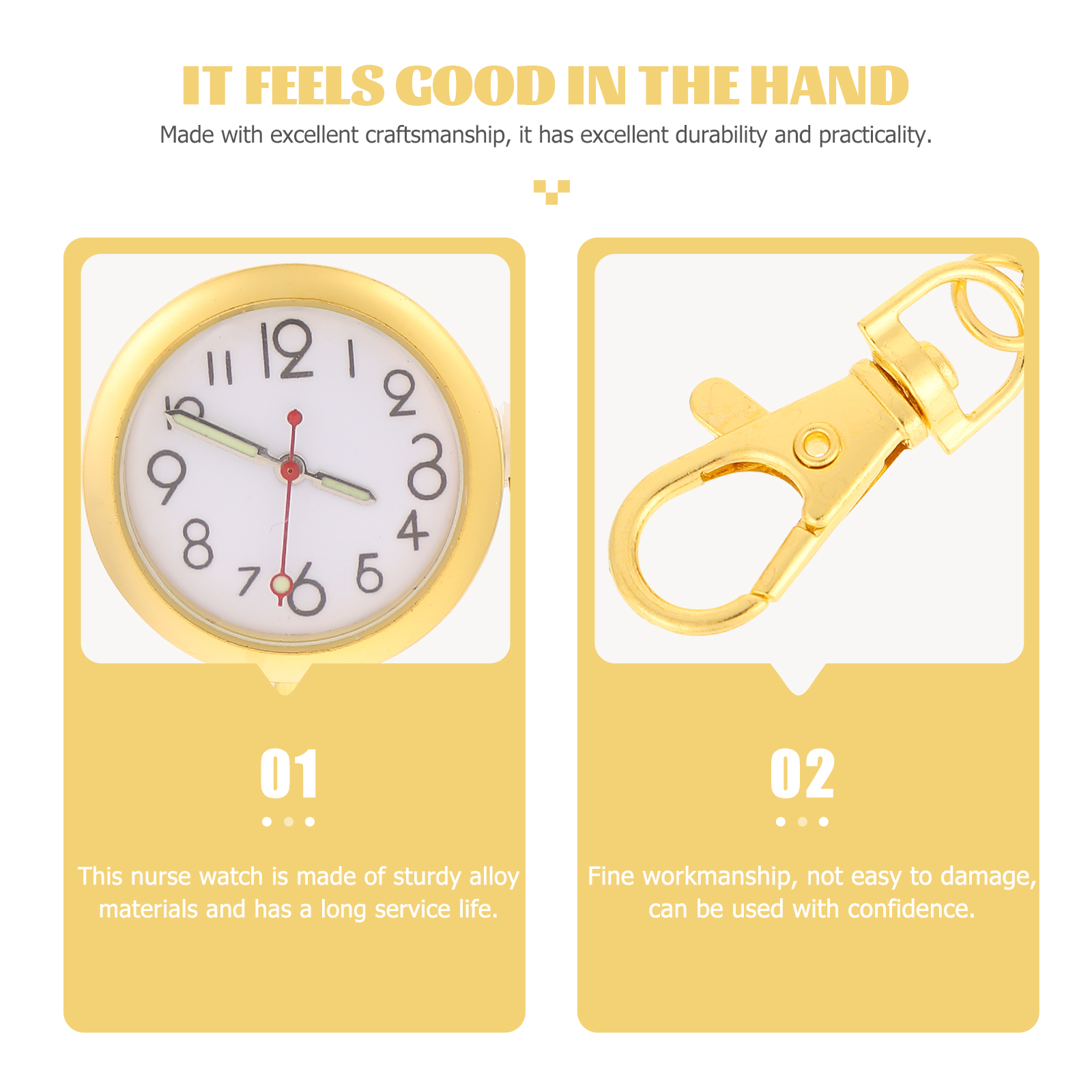 Sturdy Alloy Nurse Hanging Keychain Key Buckle Design Travel Gift For Family Women Men Fob Clip Watch Nurse Pocket