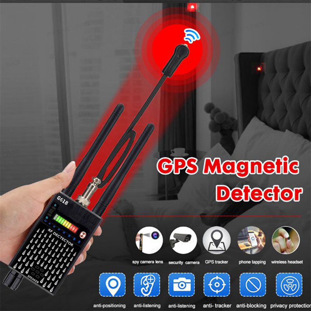 G618W Professional GPS Locator Tracker Detector Bug High-speed Upload Wireless RF Signal WiFi Hidden Camera Magnet Probe Scanner