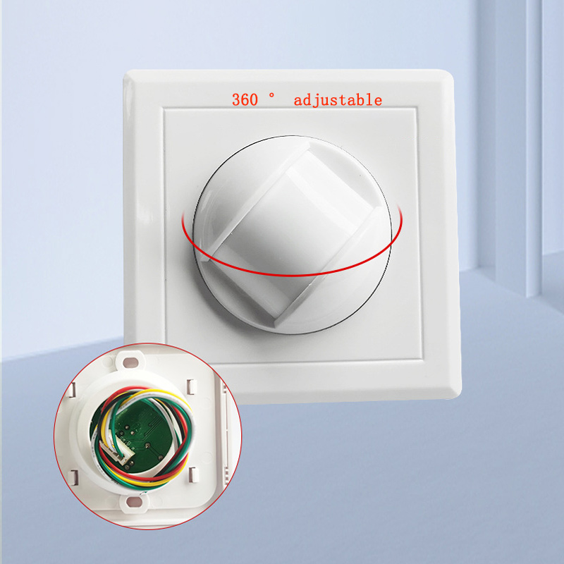 86 Boxes Embedded Intrusion Detection Wired Ceiling Curtain Infrared Detector Human Body Motion Plug-in Door and Window Alarm