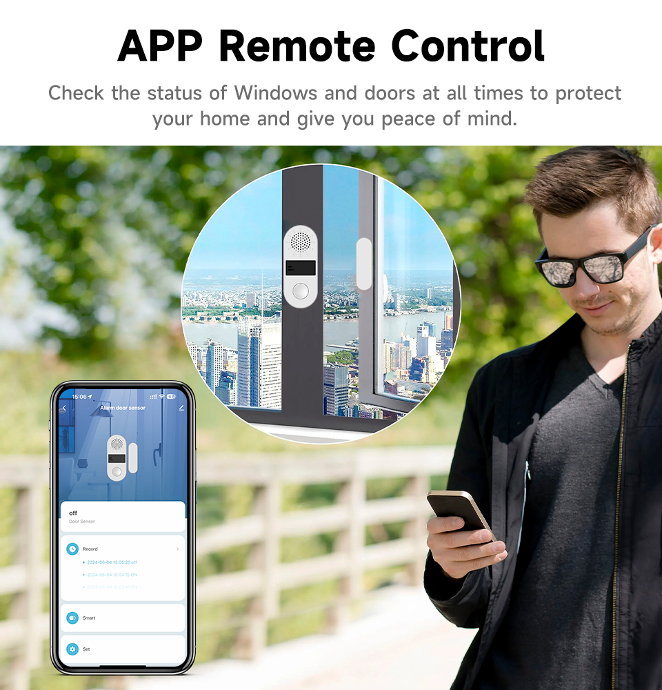 Tuya WiFi Door Window Sensor: Intelligent Anti-Theft, Acoustic-Optic Alarm, and Remote Linkage Control for Smart Home