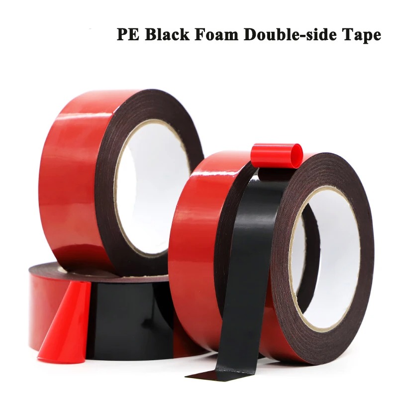 10-24MM Width Double Sided Foam Tape Black Multifunctional Sponge Ultra-strong Self-adhesive Waterproof Heavy Duty Mounting Tape