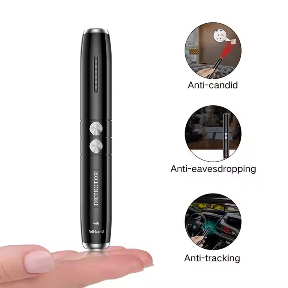 Portable Wireless WiFi Camera Bugs Detector Anti SPY Gadgets Wiretap Hidden Pinhole Cam/GSM/GPS Locator Microphone Laser Blocker