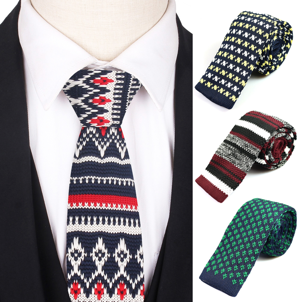 Knit Ties Mens Neck Tie Slim Knitted Necktie For Men Women Fashion Skinny Neck ties For Wedding Party Cravate