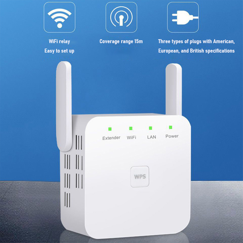 Home 300Mbps Network Signal Amplifier Wireless WiFi Repeater Expand Cover Range One Click Connection To Superior Router