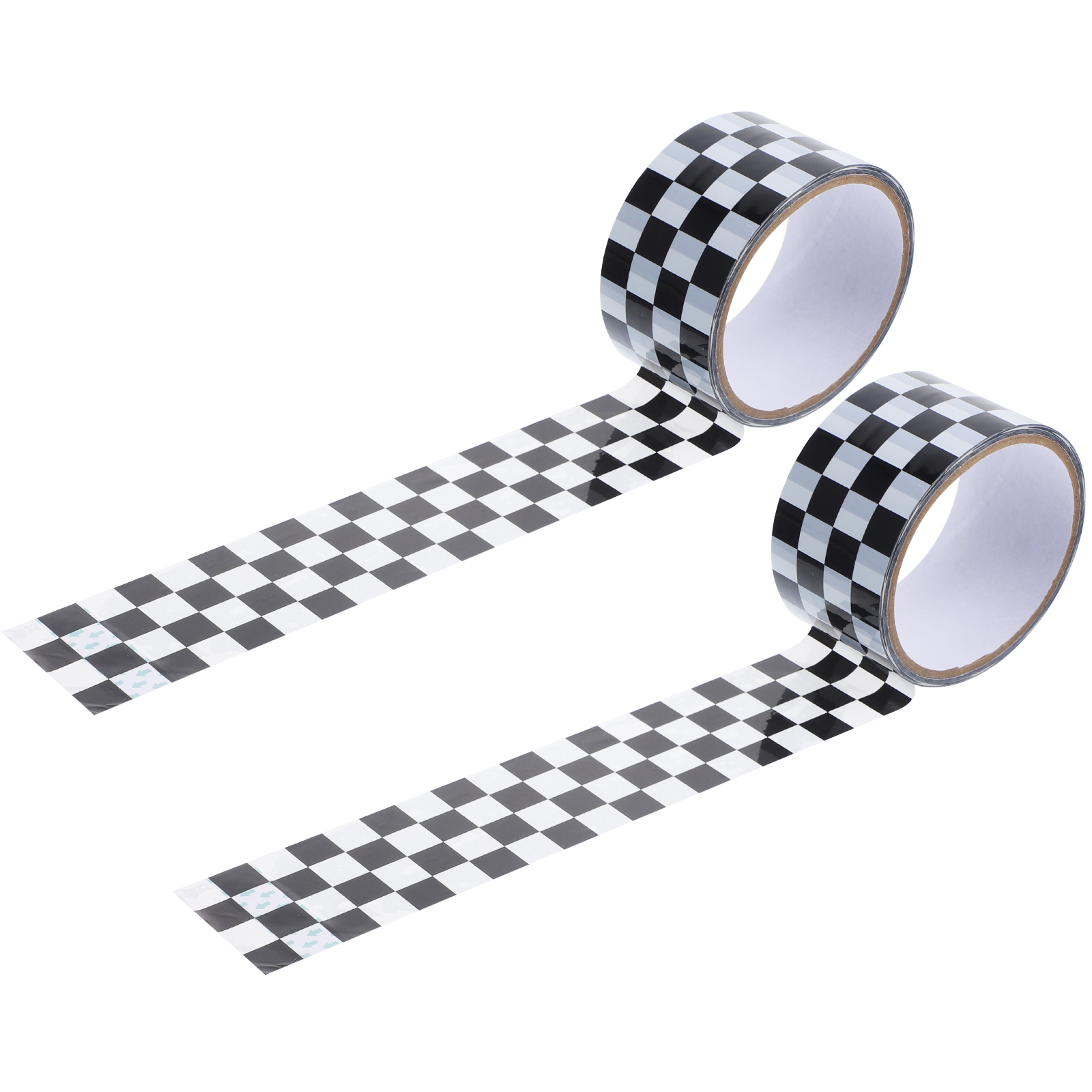 2 Rolls Black White Checkered Tape 15Mx4 8CM DIY Craft Decorative Packing Tape for Walls Frames Books Keyboards