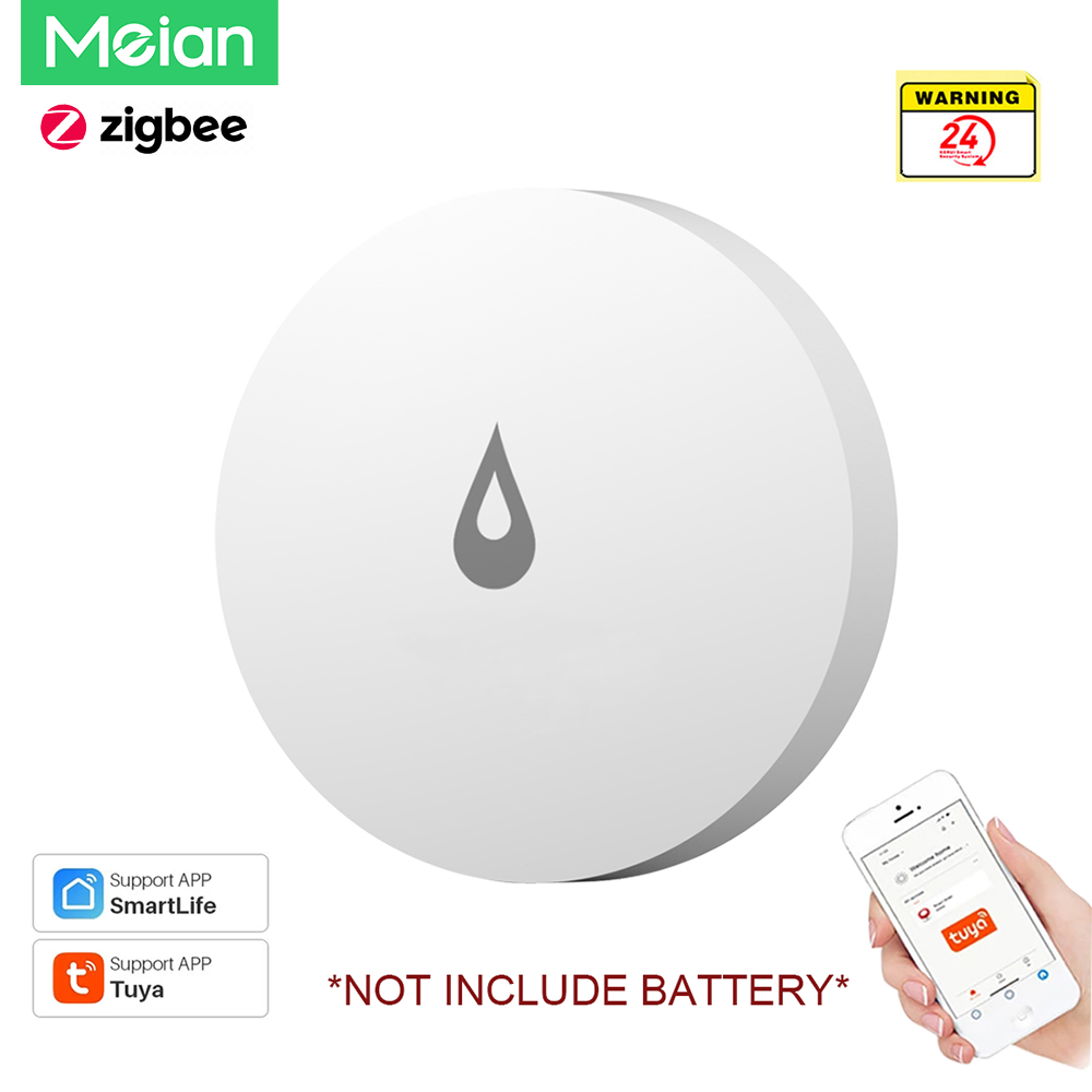 Meian Tuya ZigBee Detector Water Leak Linkage Flood Leakage Immersion Sensor Overflow Waterproof Smart Home Security Protection