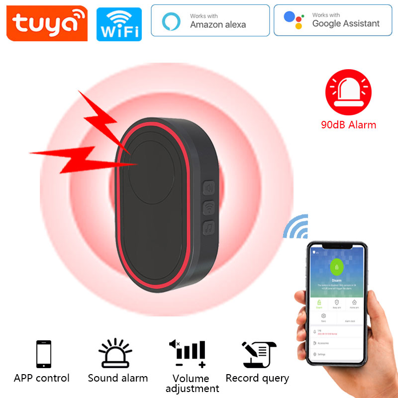 Tuya WIFI Home Security Alarm System APP Remote Control Panel Support Network Smart Home Security Alarm Kit For Alexa Google