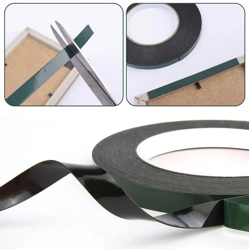 Mounting Tapes Double Sided Tape Strong Adhesive Black Foam Tape for Cell Phone Repair Gasket Screen PCB Dust Proof 1mm Thick