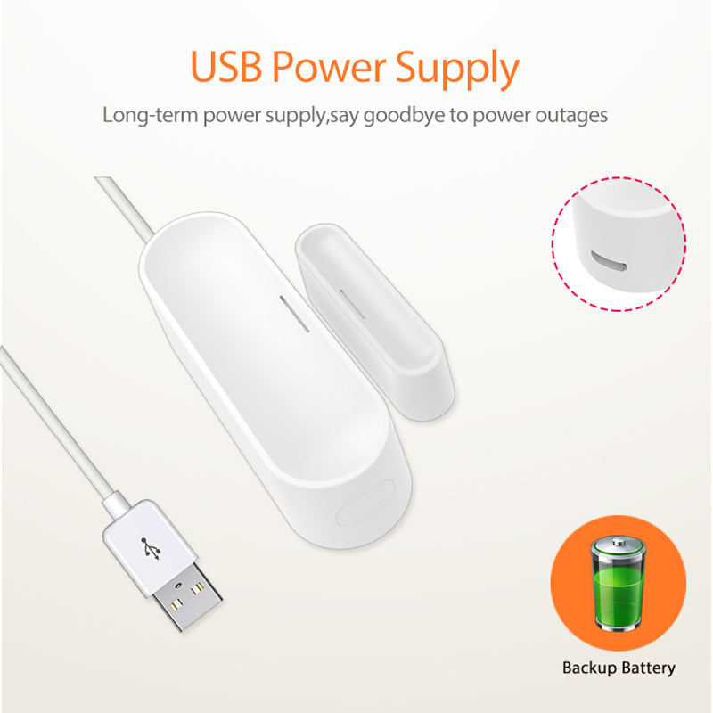 Intelligent Sensing Graffiti ZigBee Smart Door and Window Anti-theft Sensor USB-powered Lithium Battery Door Magnetic Detector