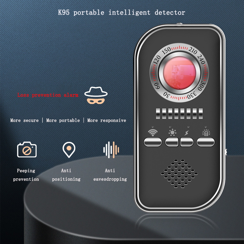 K95 Car Positioning Anti Tracking Monitoring Scanner Portable Camera Detector GPS Prevent Loss Flashlight Compass Magnetic Alarm