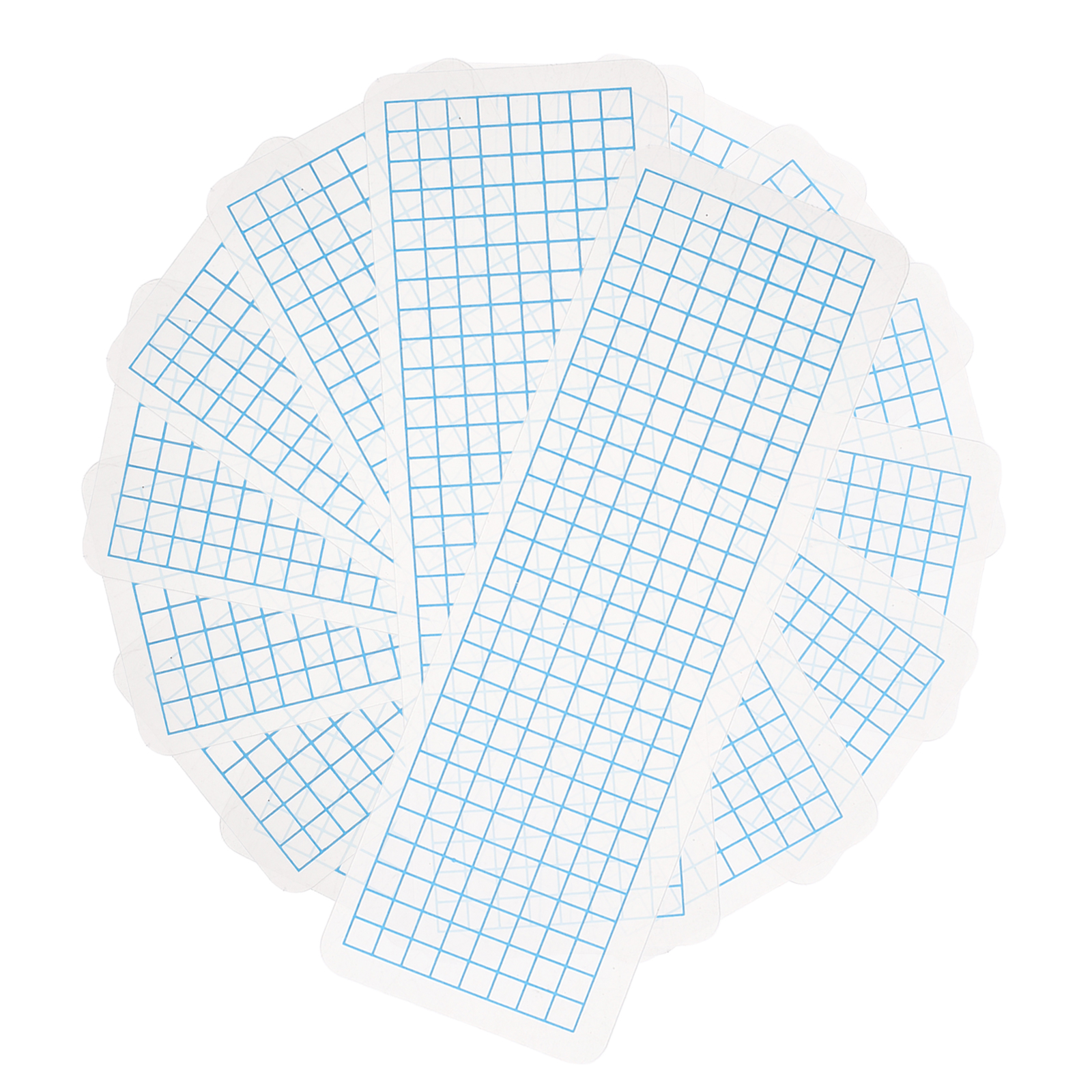100pcs Plaid Patterned Tape Board: Compact Washi Tape Dispenser With Grid Layout Rounded Corners Lightweight Portable
