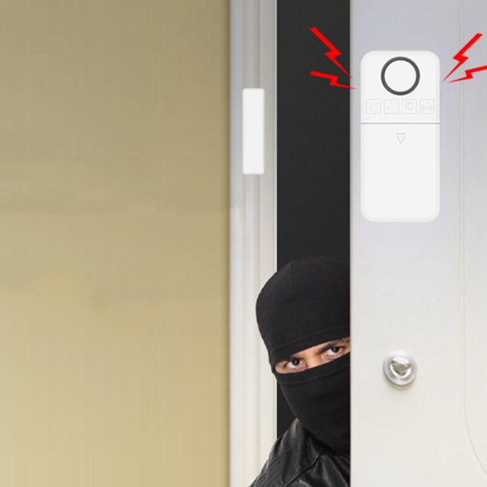 Fashionable Door Window Sensor Alarm Convenient Mini Wireless Home Alarm White Multipurpose Door Opening Sensor Home