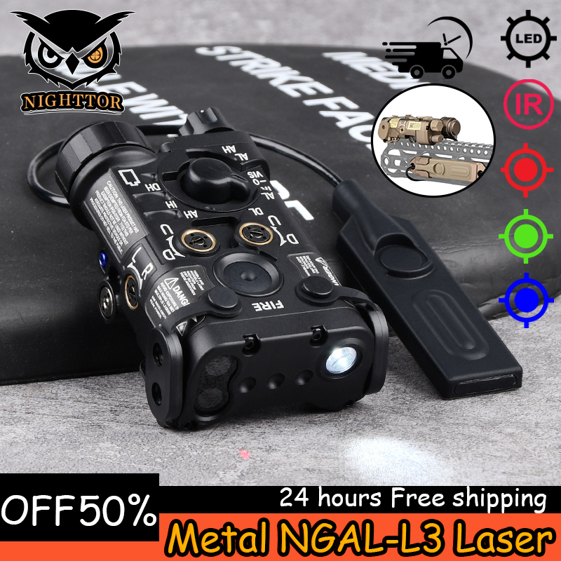 NGAL WADSN Tactical All Metal Version L3-NGAL M300 M600 LED Scout Light IR Aiming Red Dot Green Blue Laser Pointer For 20mm Rail