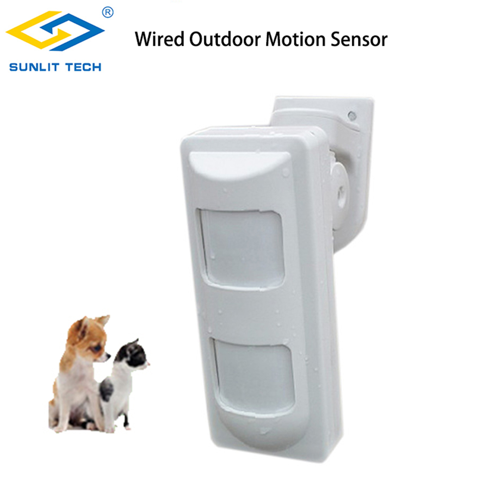 3Tech Wired Outdoor Waterproof Alarm Motion Detectors Pet Immune/Wide Angle/Curtain PIR Detector for House Alarm Security System