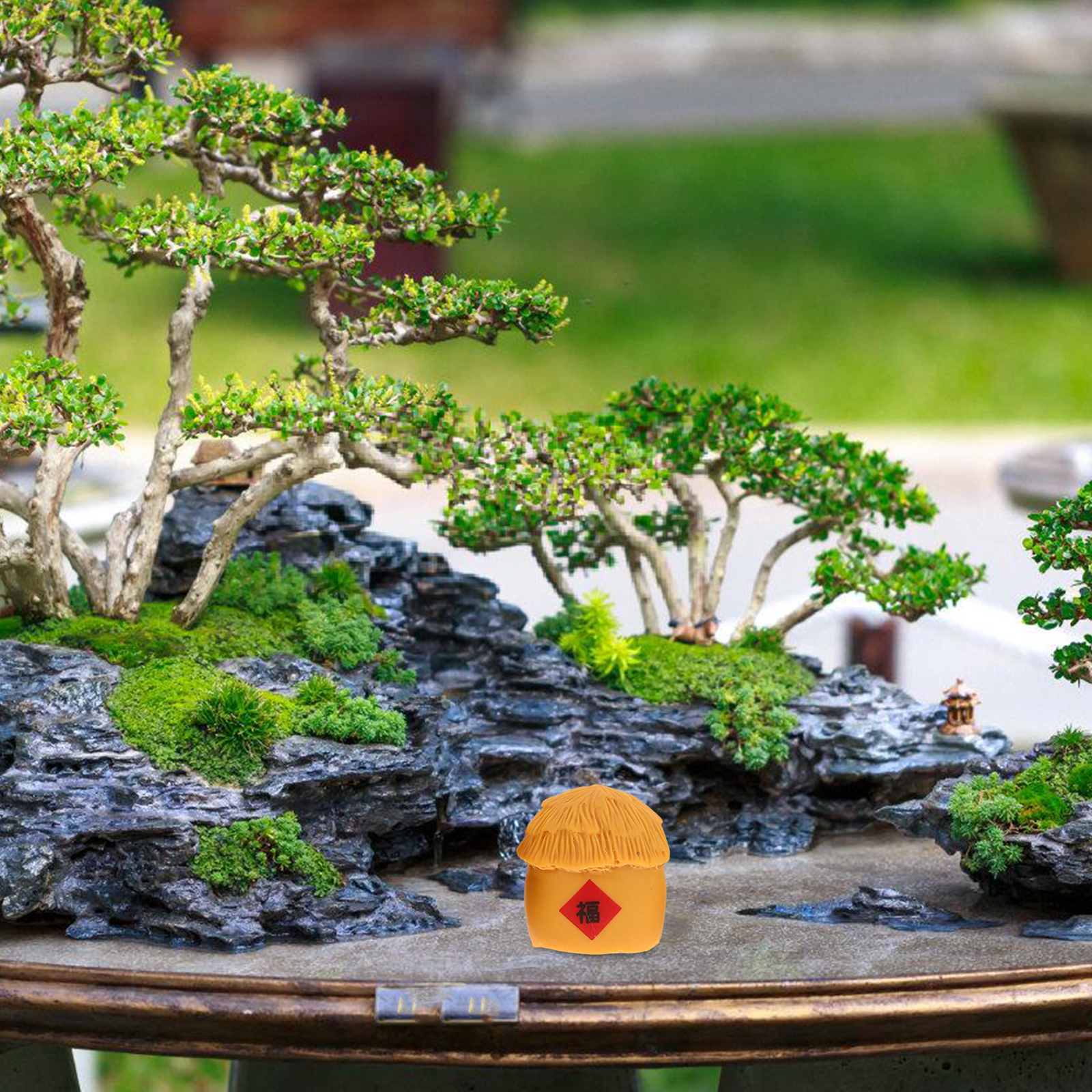 5 Pcs Micro Landscape Ornament Garden Miniature Ornaments House Decorations Resin Farmer Dollhouse Figurine Houses for Crafts