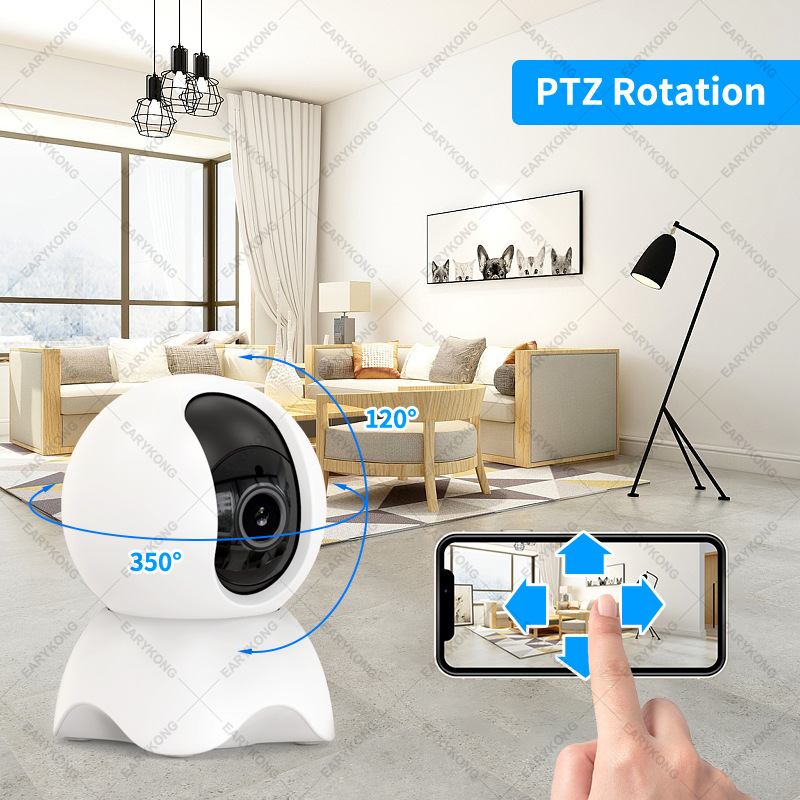 Automatic Tracking Graffiti Intelligent WiFi Network Camera Remote Monitoring HD Night Vision Movement Detection Two-way Voice