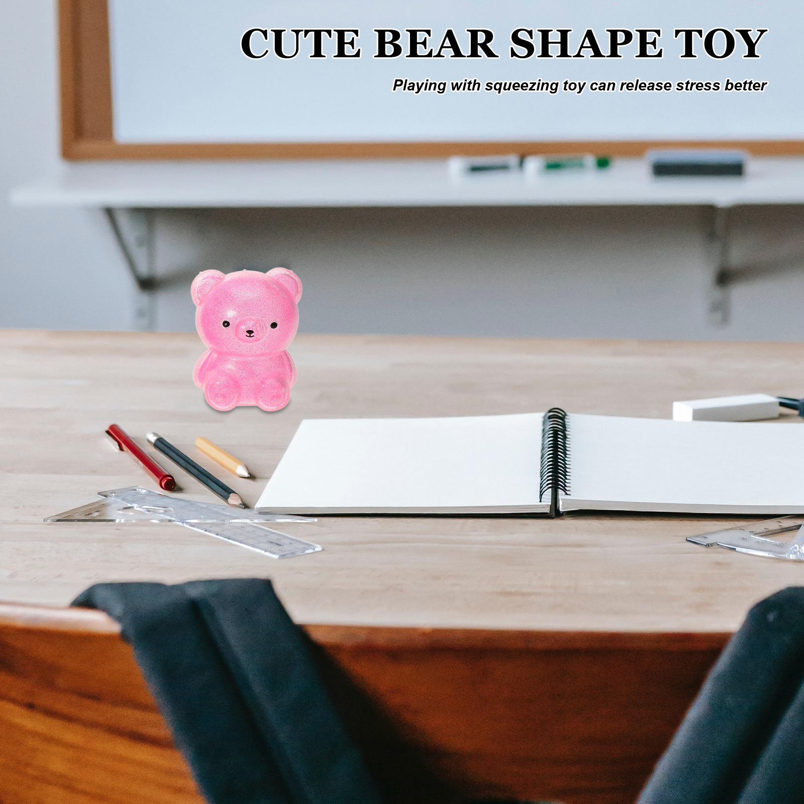 4 Pcs Decompression Bear Toys Squeeze Stretchy Squishy Gift Bag Stress Tpr Cute Sensory