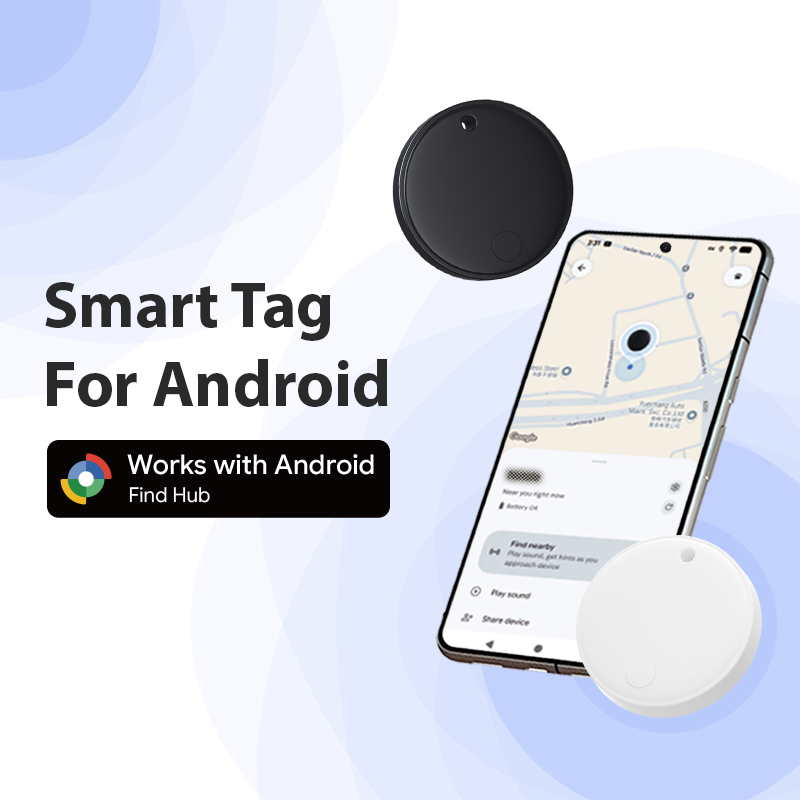Smart Tracker Android Google Certified Tag Work With Google&#039;s Find Hub App Bluetooth Locator Tracking Finder Keys Bags Luggage