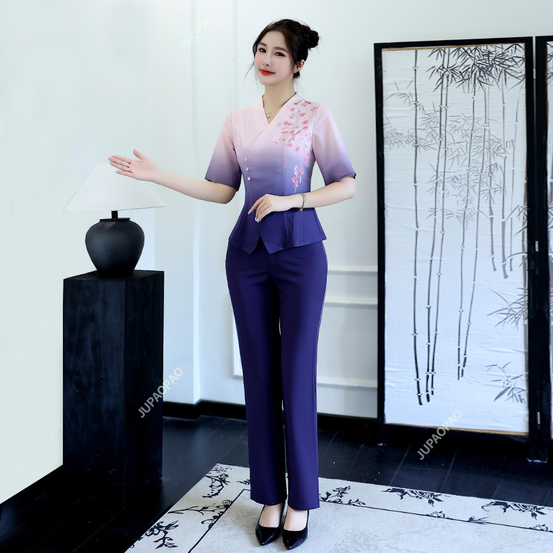 2024 Autumn/Winter New Foot Therapy Technician Work Clothes Women&#039;s Style Beauty Salon Health Center Ear Picking SPA Set S-4XL