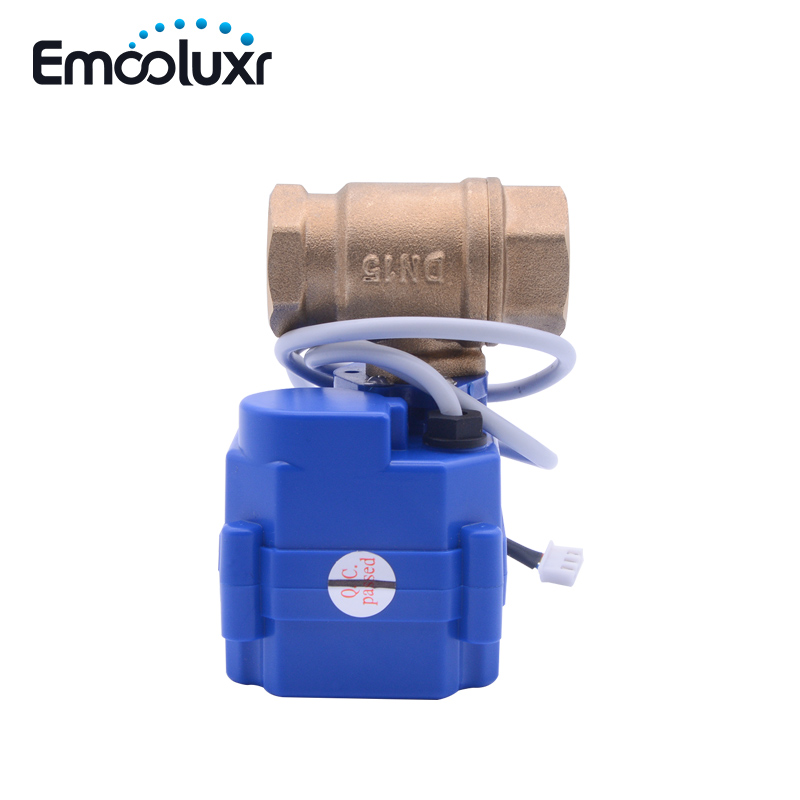 CR03 Electronic Motorized Valve BSP Brass Faucet DN15 DN20 DN25 for Water Leakage Alarm System WLD-805,WLD-806(CWX-15Q)
