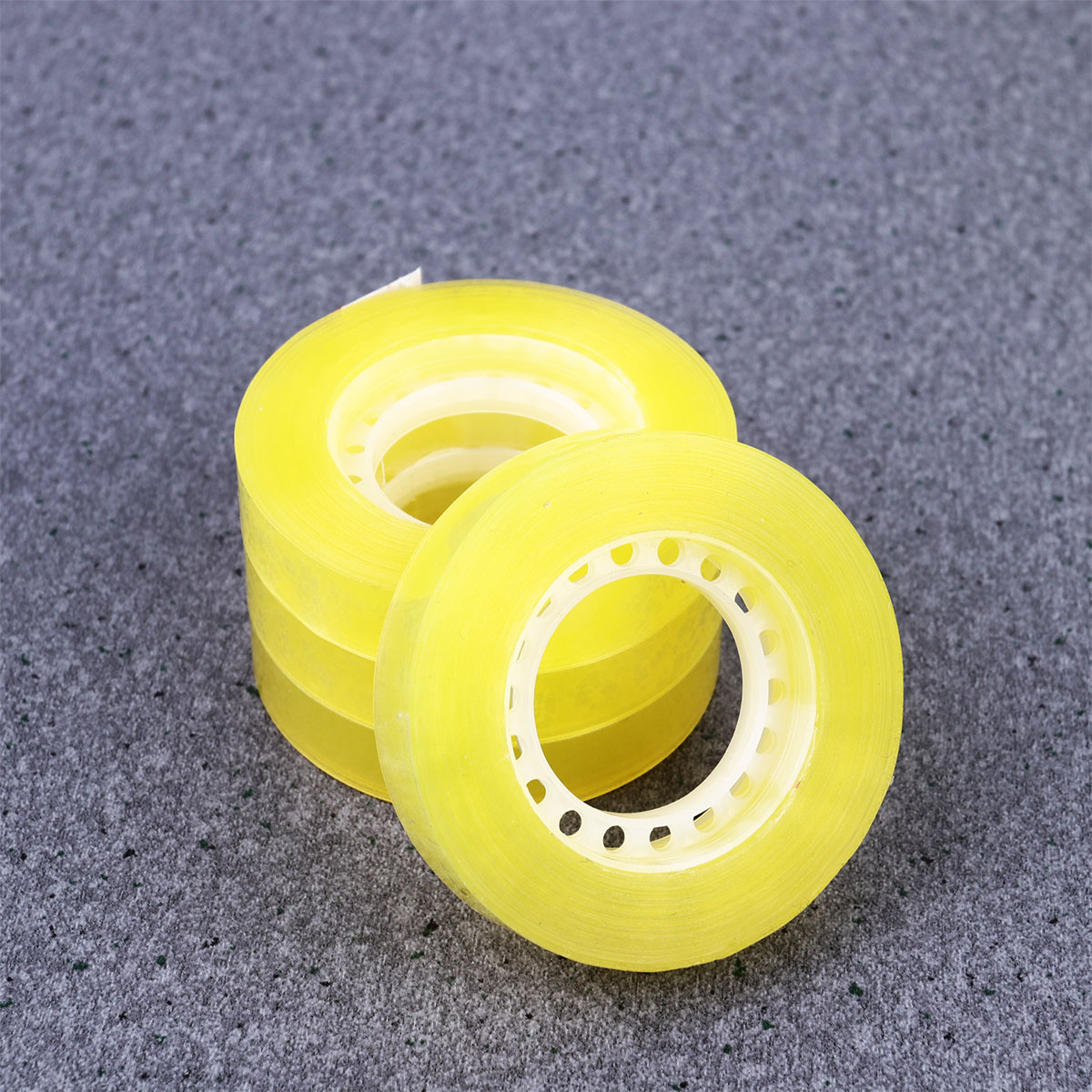 12 pcs 11Mmx30M Transparent Yellow Adhesive Packing Tape Strong Sticky Shipping Seal Box Office Supplies Binding