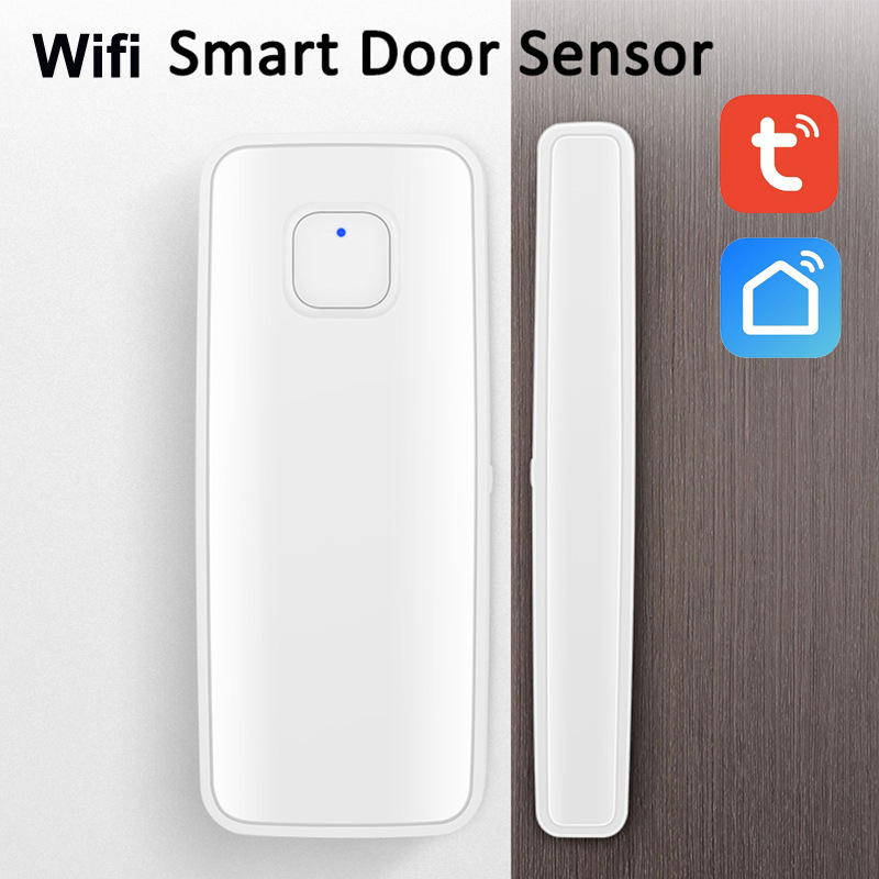 Wifi Smart Door Sensor Tuya Window Magnetic Guard Against Thieves Alarm Detector Intelligent Burglar System Voice Control
