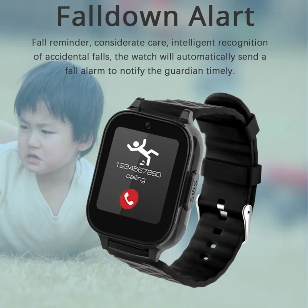 Smart GPS Tracker Watch GPS Bracelet Video Call For Old People One-click help Suppout fall alarm Built-in 600mAh battery RF-V52