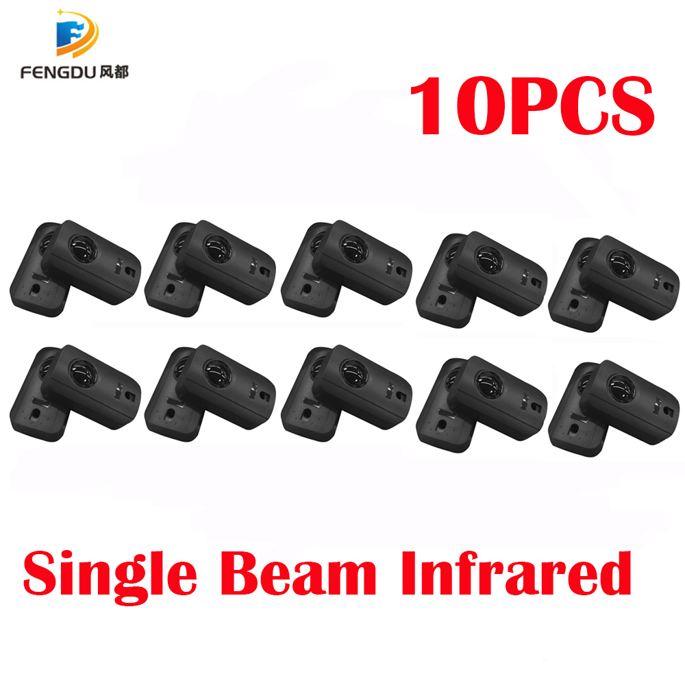 12 - 24V AC/DC 10PCS Infrared Beam Photoelectric Sensor Infrared Safety Beam Photocell Detector for Garage Gate Door