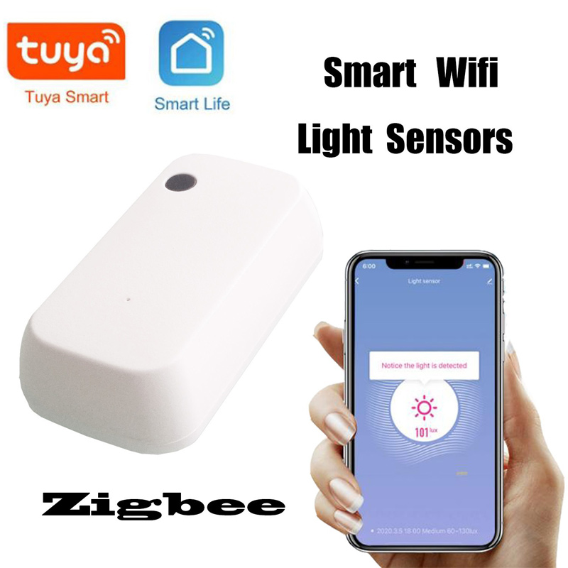 WiFi ZigBee Smart Light Sensor Illumination APP Setting Real-time Brightness Detector Remote Control Door Window Alarm System