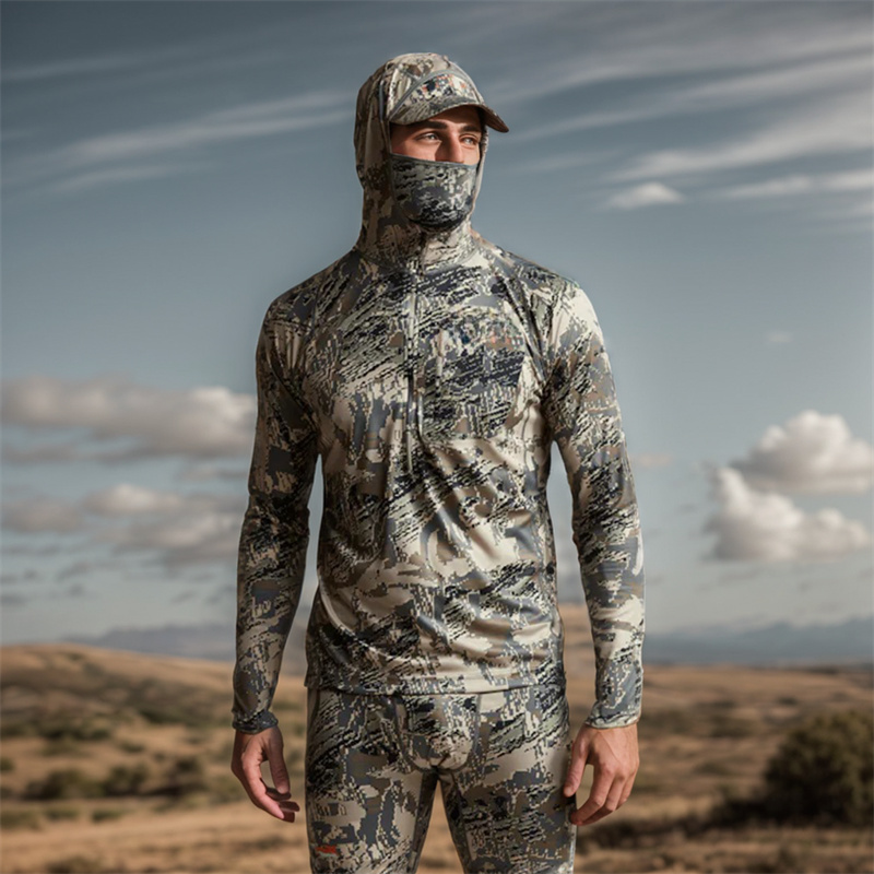 Men's Core Lightweight hoodie camouflage clothing Mask pullover hunting fishing hoodie