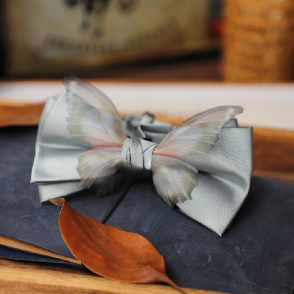 Fashion Solid Color Butterfly Bow Tie Adjustable Organza Men Necktie Bowknot Soft Bridegroom Groomsman Cravat Banquet