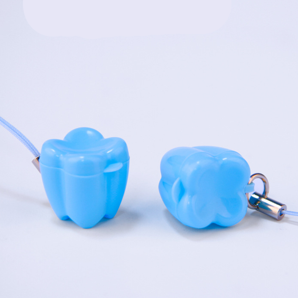 7pcs Baby Teeth Box Durable Plastic Storage Container Prize Tooth Shaped Holder Long Term Use