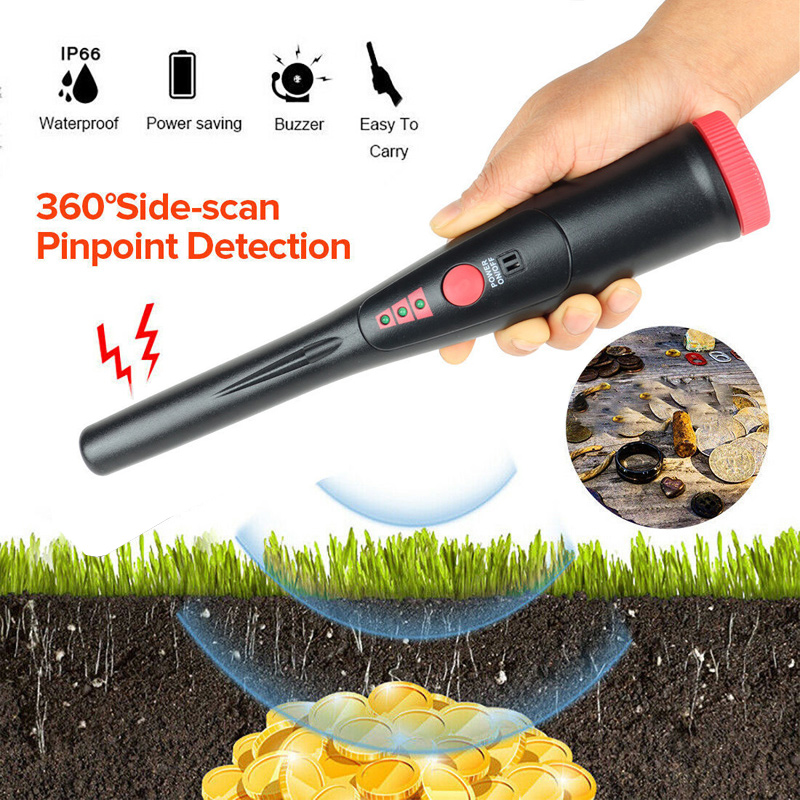 GC2007 Handheld Metal Positioning Detector IP66 Waterprcof Power Saving Buzzer Easy To Carry 360° Side-scan Pinpoint Detection