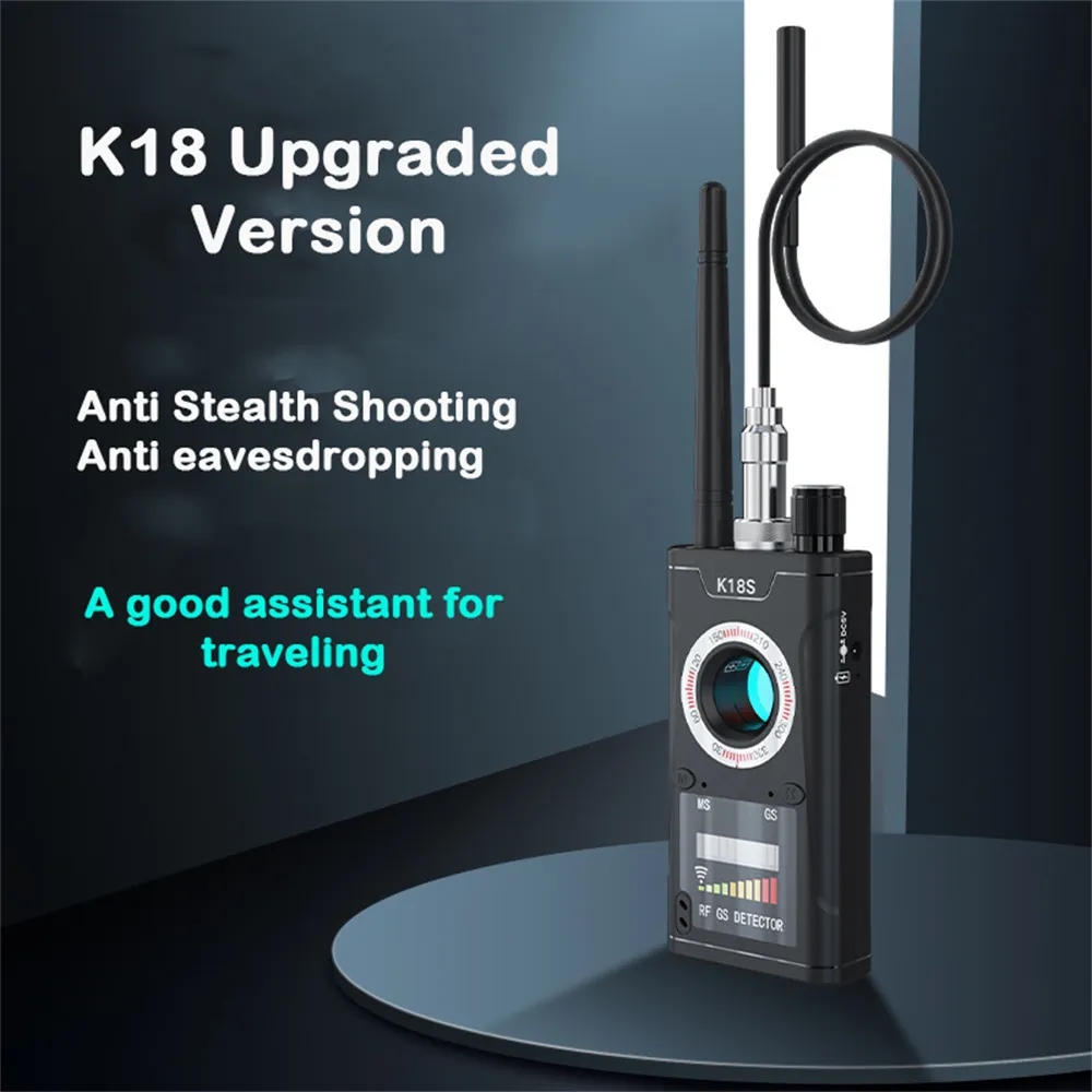 Wireless RF Signal Detector Bug GSM Audio GPS Tracker Mini Camera Finder Camera Infrared Scanning AI Standby Automatic Detection