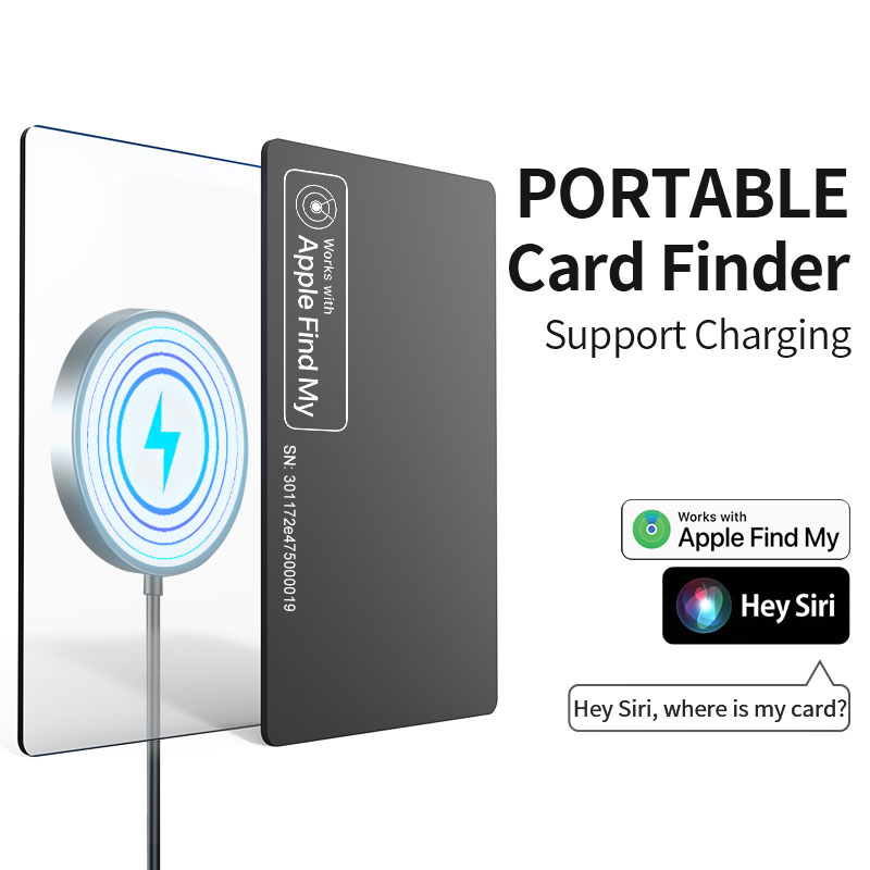 Wireless charger Anti-loss card wallet GPS locator smart mini tag With iPhone Find My Bluetooth Device Ultra-thin Card airtag