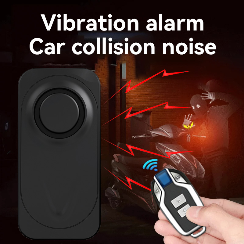 Bicycle Vibration Alarm Remote Control Waterproof Motorcycle Electric Bicycle Anti Lost Security Vibration Motion Sensor