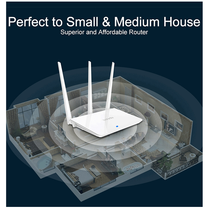 3 Antenna Design Stable Device 300M Home WiFi Independent Signal Amplifier Tengda F3 Wireless Router Multi-language Firmware