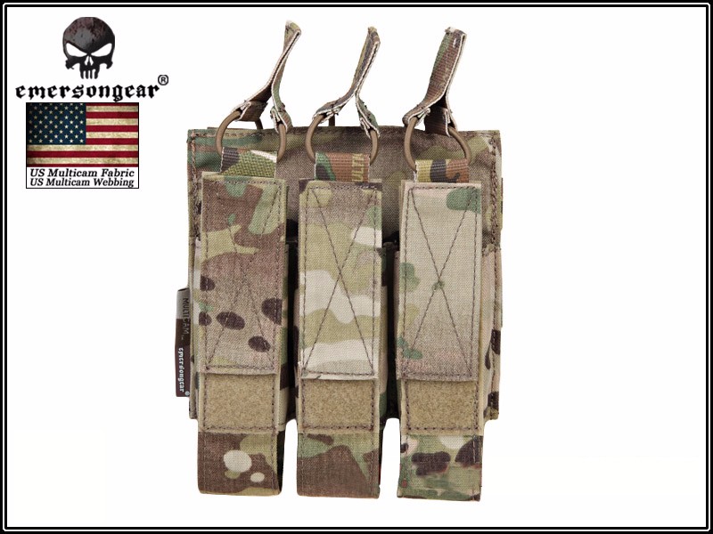 EmersonGear-Modular Triple MAG Pouch for MP7 Combat Molle, Tactical Magazine Pouch, MC EM6357