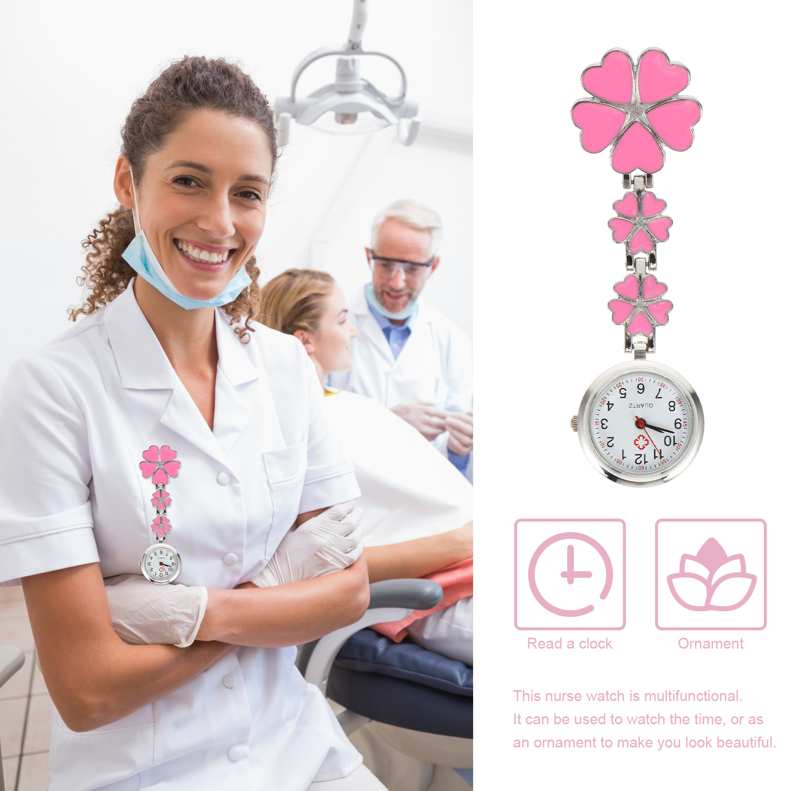 Nurse Table Taschenuhr Kette Gifts Damen Schwesternuhr Ansteckuhr Fob Ladies Watches Digitale to Clamp Mini