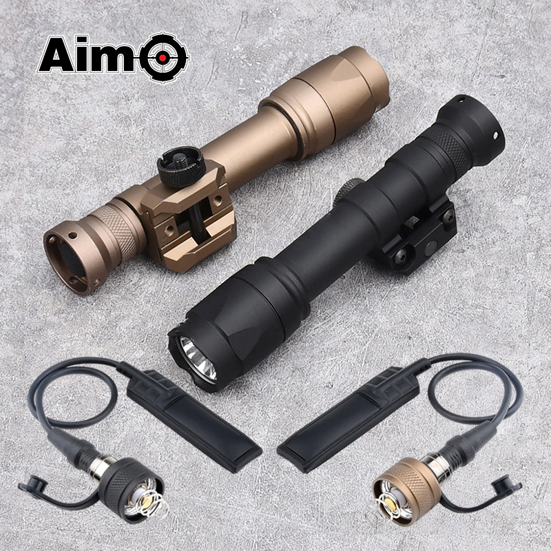 Airsoft Torch SF M300 M600 M600C M300A Tactical Flashlight Weapon Hunting Scout Gun Light Momentary Pressure Switch 20mm Rail