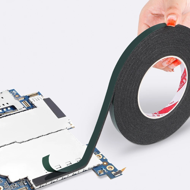 Double Sided Tape Damping Temperature Resistant Fixed Tape Polyethylene Self Adhesive PE Foam Tape Used for Office (1mm Thick)