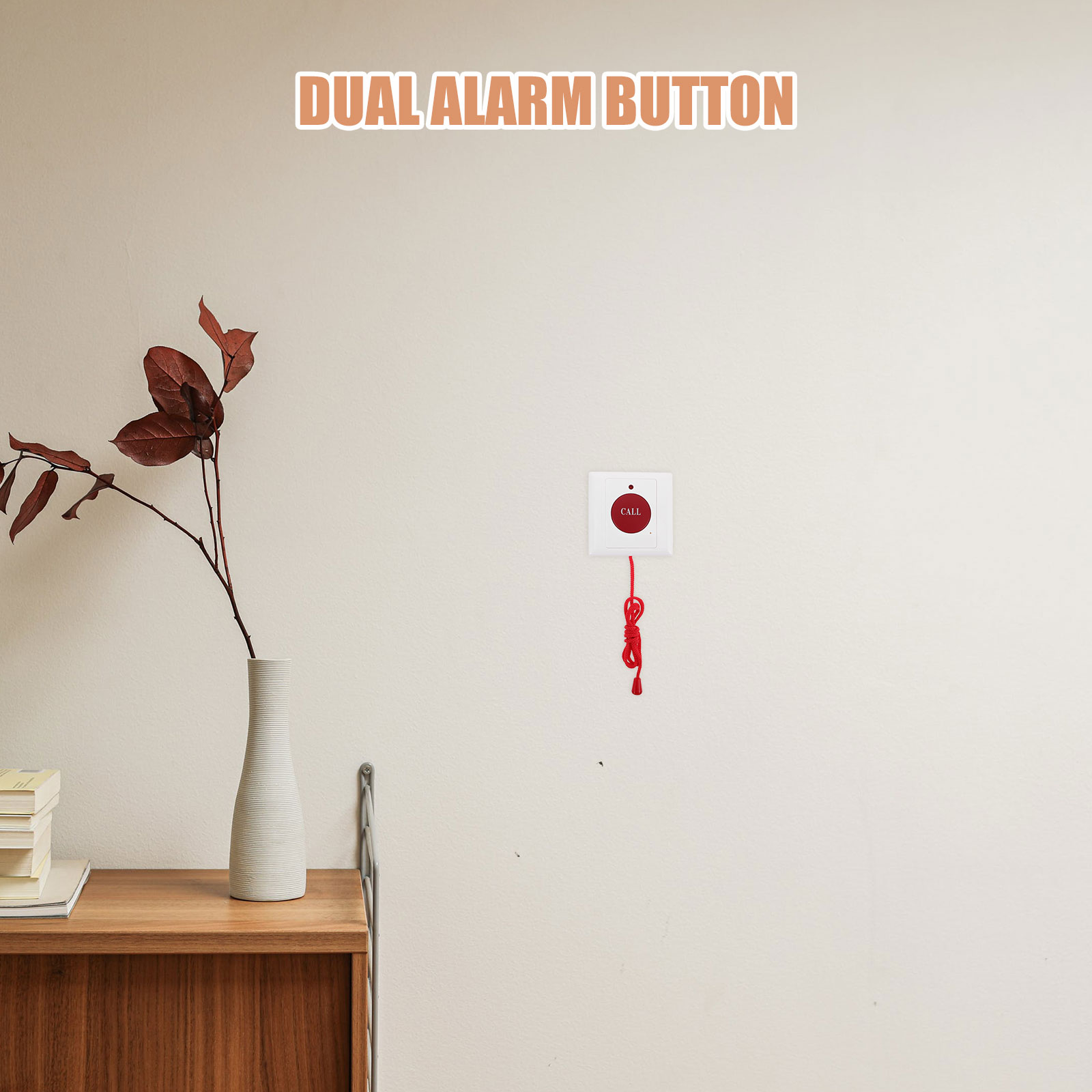 Dual Alarm Emergency Call Button With Pull Cord For Disabled Elderly Home Hospital Nursing Bed Bell Wall Emergency Stop Button