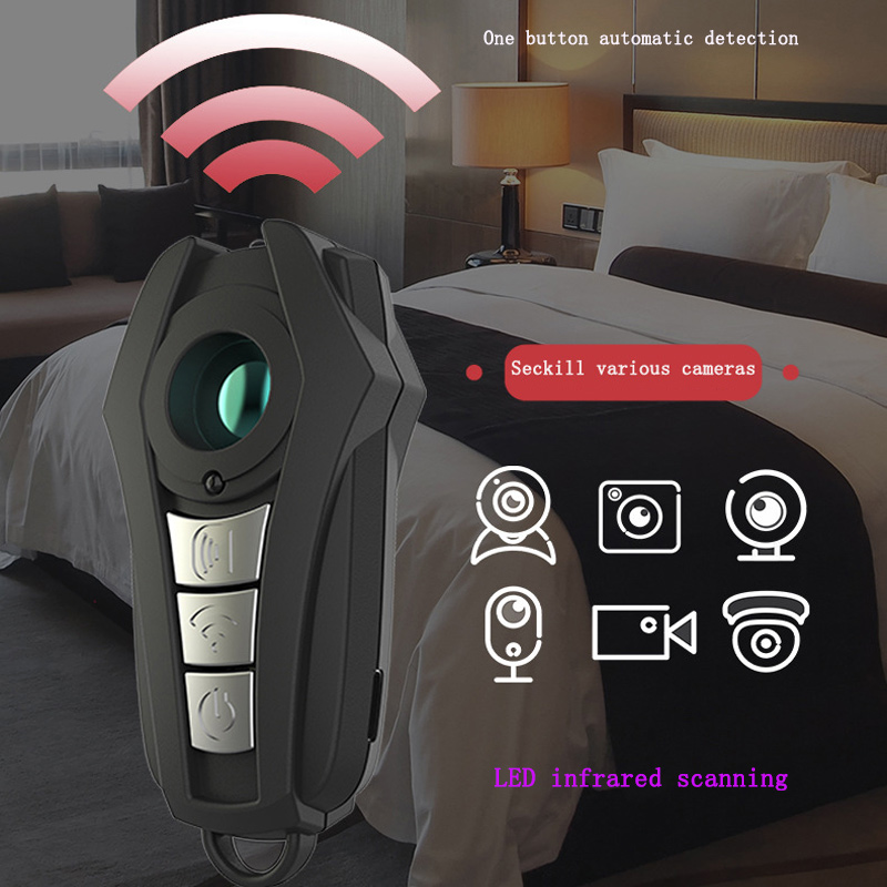 KT6 Hotel Anti Camera Eavesdropping Monitoring GPS Positioning Signal LED Infrared Scanning Magnetic Detection Wireless Detector