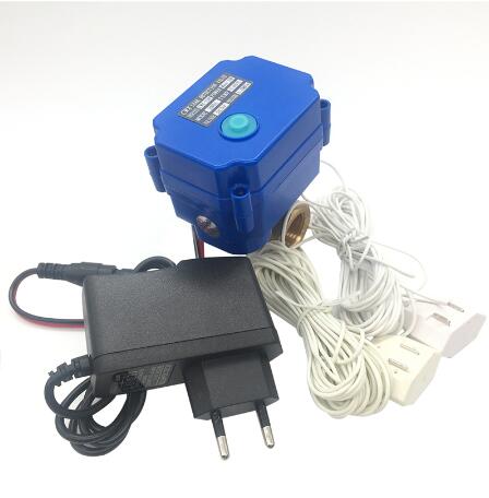 1/2&quot; 3/4&quot; 1&quot; Leakage Detection Valve Alarm with 2pcs Sensitive Water Leak Sensor