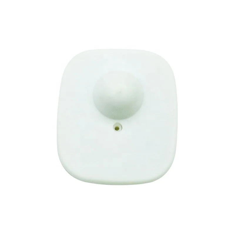 100 Pcs White RF 8.2Mhz Security Tags for clothing store,small square hard tag with 100 Pins Suitable for bag and shoe shop